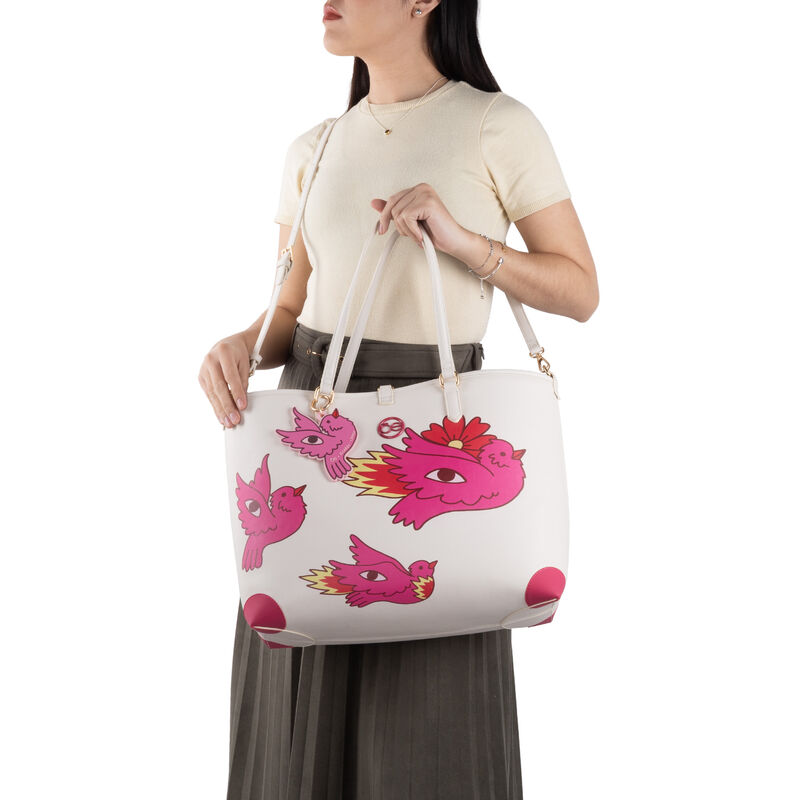 Bolsa Por Ricardo Cavolo Tote Maxi Color Blanca image number null