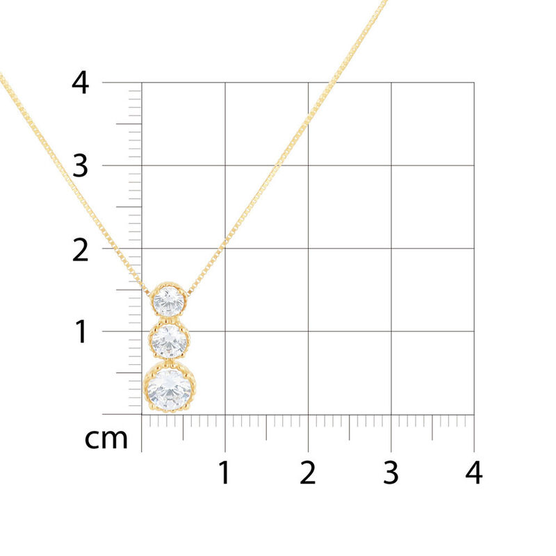 Dije De Oro Amarillo Con Cadena 14K Con Zirconi... image number null