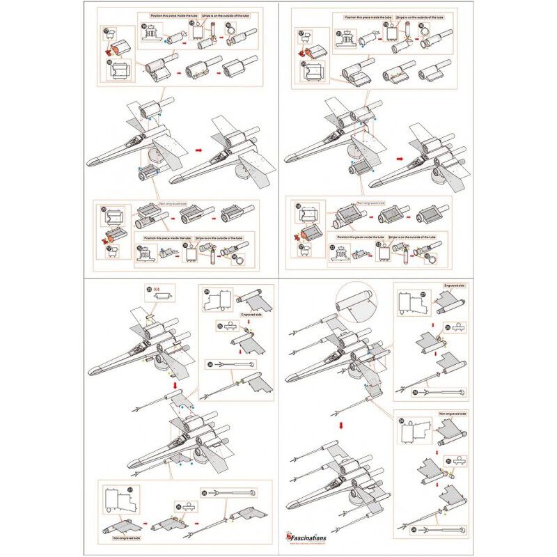 Maqueta Caza X-Wing Star Wars de Metal 3D image number null