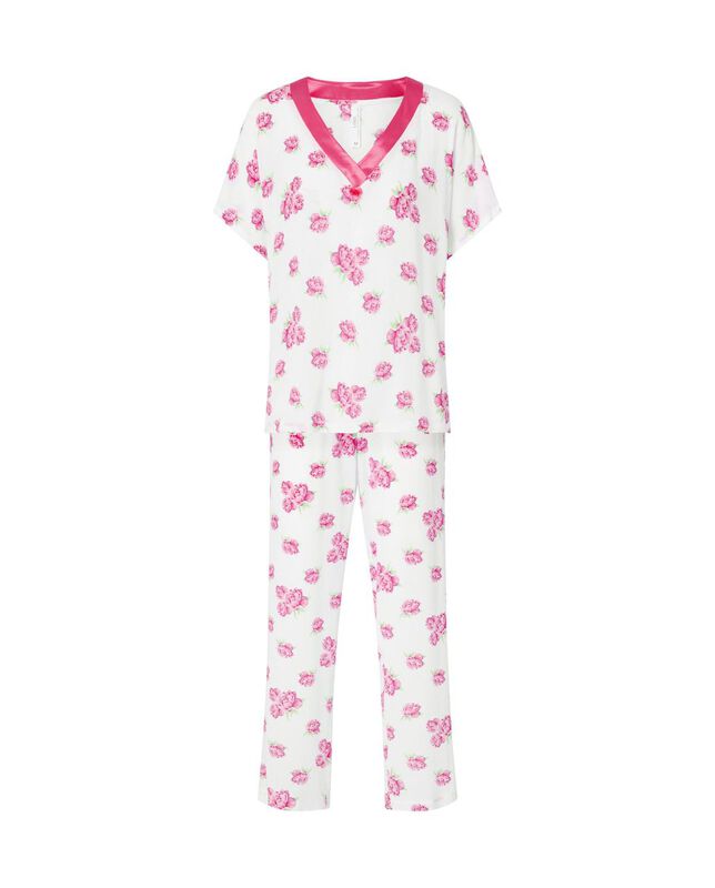 Pijama de Flores Fucsia image number null