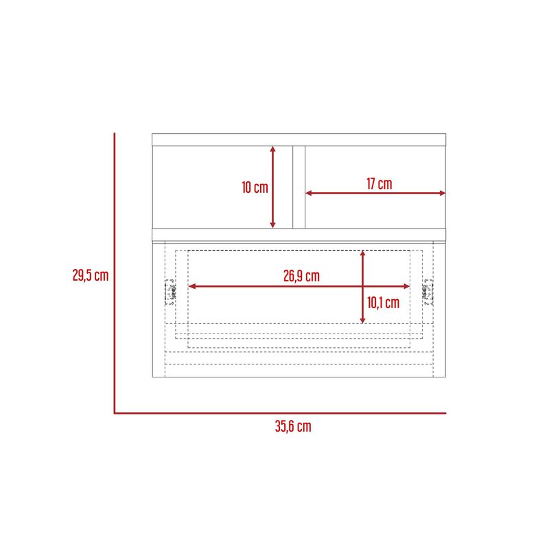 Buró Flotante Nube Macadamia con Un Cajón Virtu... image number null