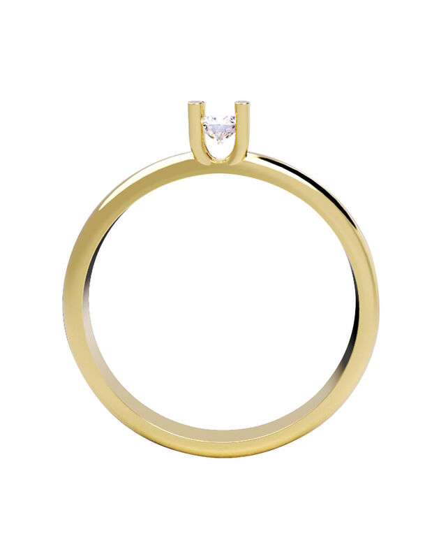 Anillo de Compromiso de 14K con Diamante de Lab... image number null