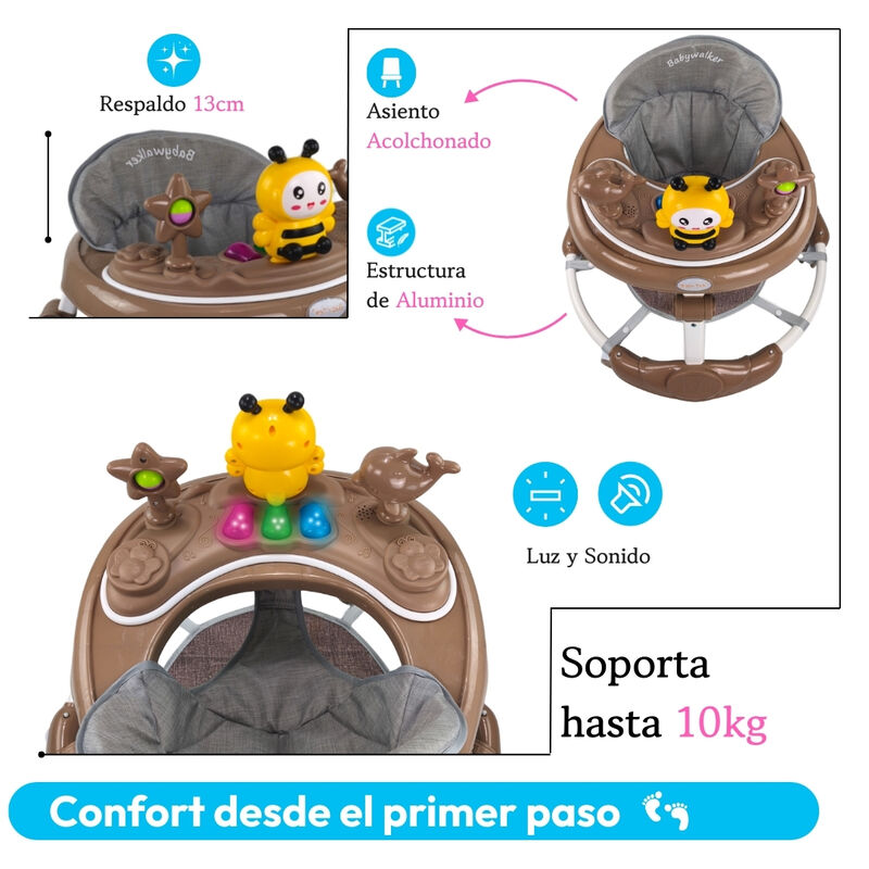 Andadera C/ Tapete Saltar&iacute;n Abeja Musical Mod. ... image number null