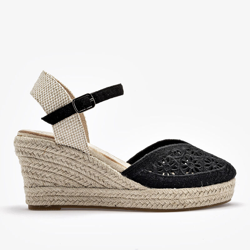 Been Class alpargata plataforma para mujer negr... image number null