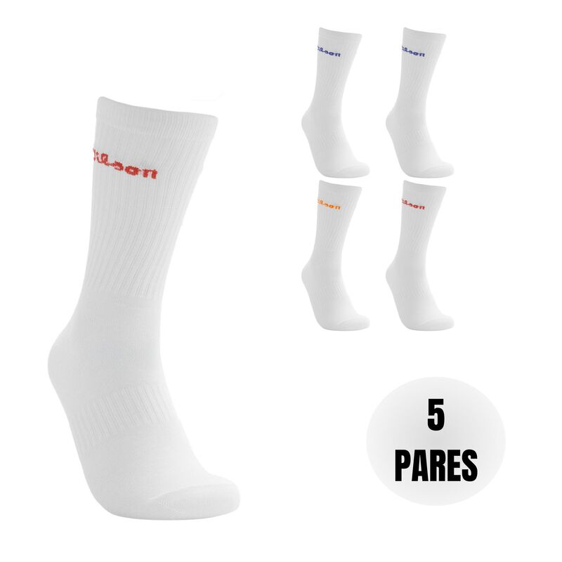 Wilson 5 Pares de Calcetas para Ni&ntilde;o, Color Bla... image number null