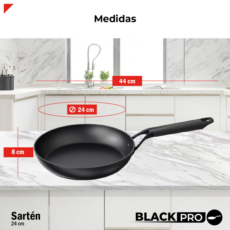 Sart&eacute;n De Aluminio Forjado 24cm Bogner BLACK PR... image number null