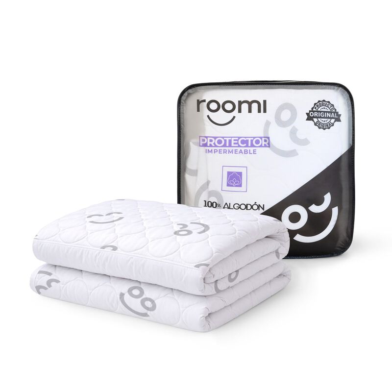 Cubre Colch&oacute;n Roomi Queen Size Impermeable 100%... image number null