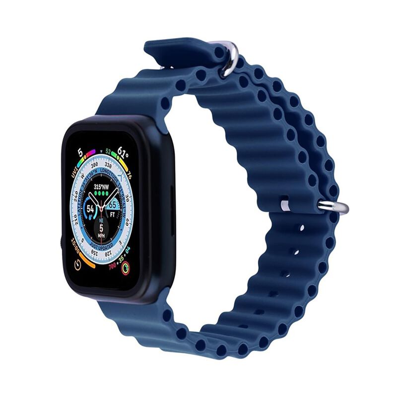 Correa Echelon Silicon Azul Para Apple Watch 9 ... image number null