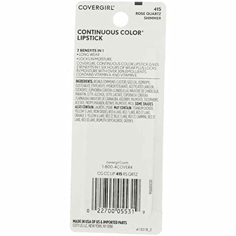 L&aacute;piz Labial Covergirl, Color Continuo, Cuarzo ... image number null