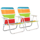 Silla Plegable Para Playa Portátil Estructura Metálica 2 Piezas, Hikeo, 83854