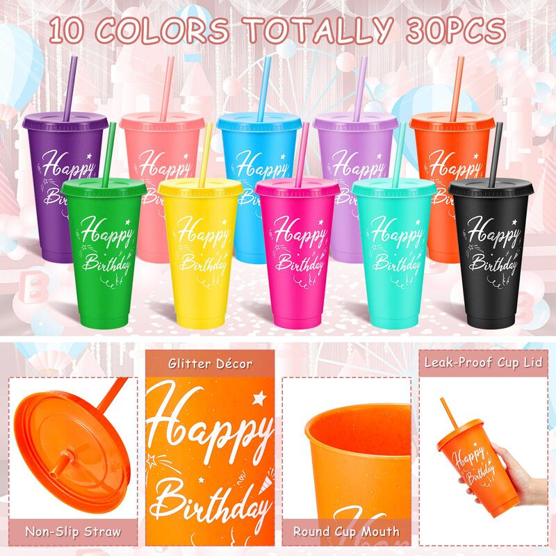 Vasos Reutilizables Uiifan 30 Unidades, 24 oz (... image number null