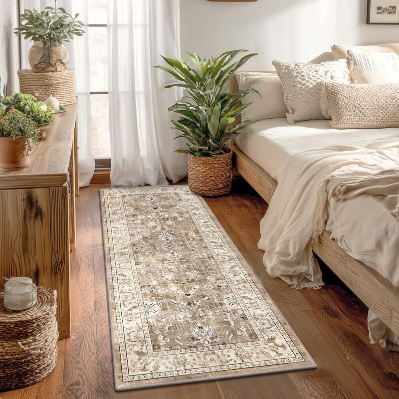 Alfombra Lokhom 61 cm X 152 cm Beige Lavable An... image number null