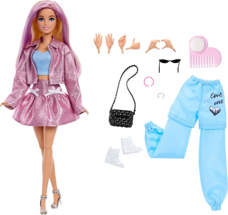 Mu&ntilde;eca Barbie Deluxe Style Con Falda Y Chaqueta... image number null