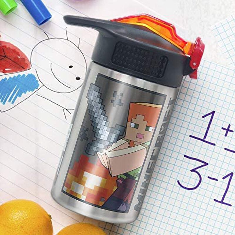 Botella De Agua Zak Designs Minecraft De Acero ... image number null