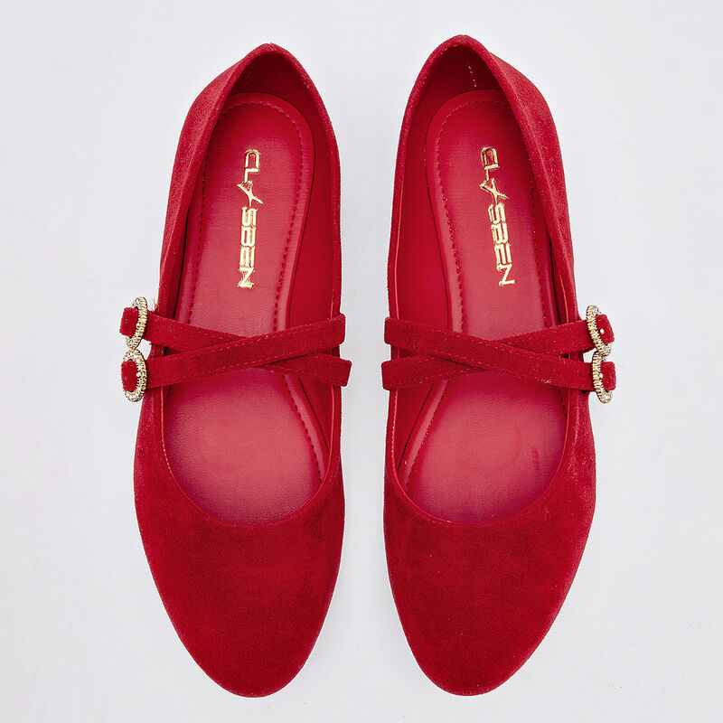 Clasben Balerina para mujer rojo image number null