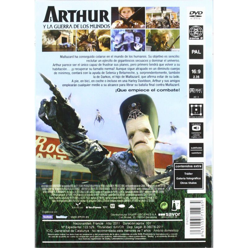 Arthur Y La Guerra De Los Mundos (dvd) image number null