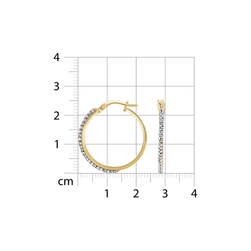 Arracadas 2Begold Amarillo Con Zirconias (20Mm ... image number null