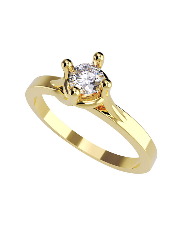 Anillo de Compromiso de 14K con Diamante de Lab... image number null