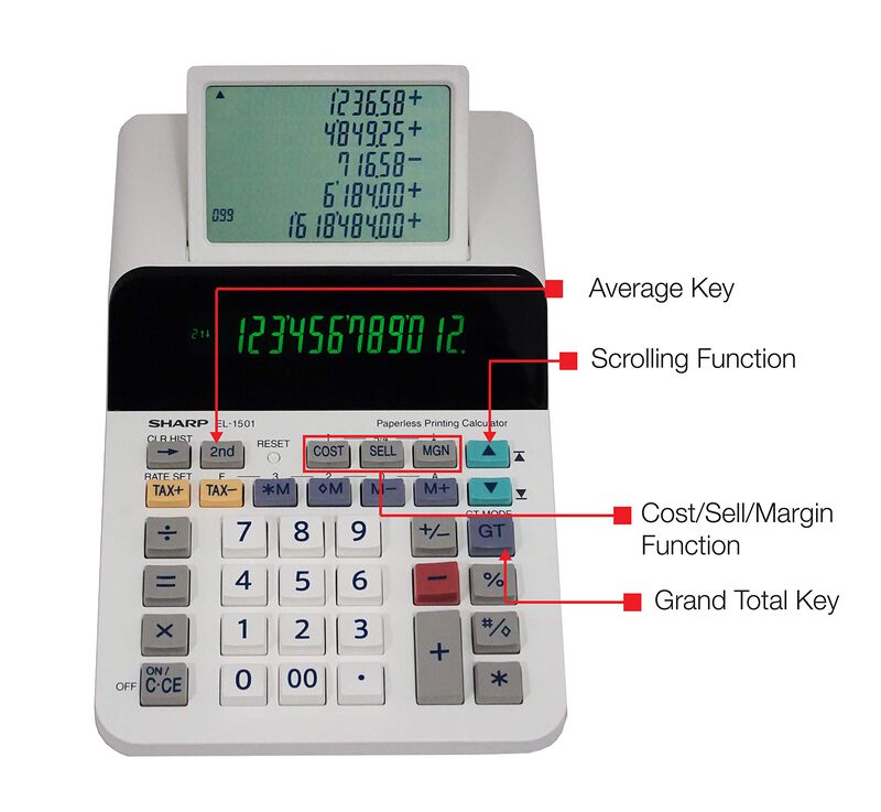 Calculadora De Impresi&oacute;n Sharp El-1501 Compact ... image number null