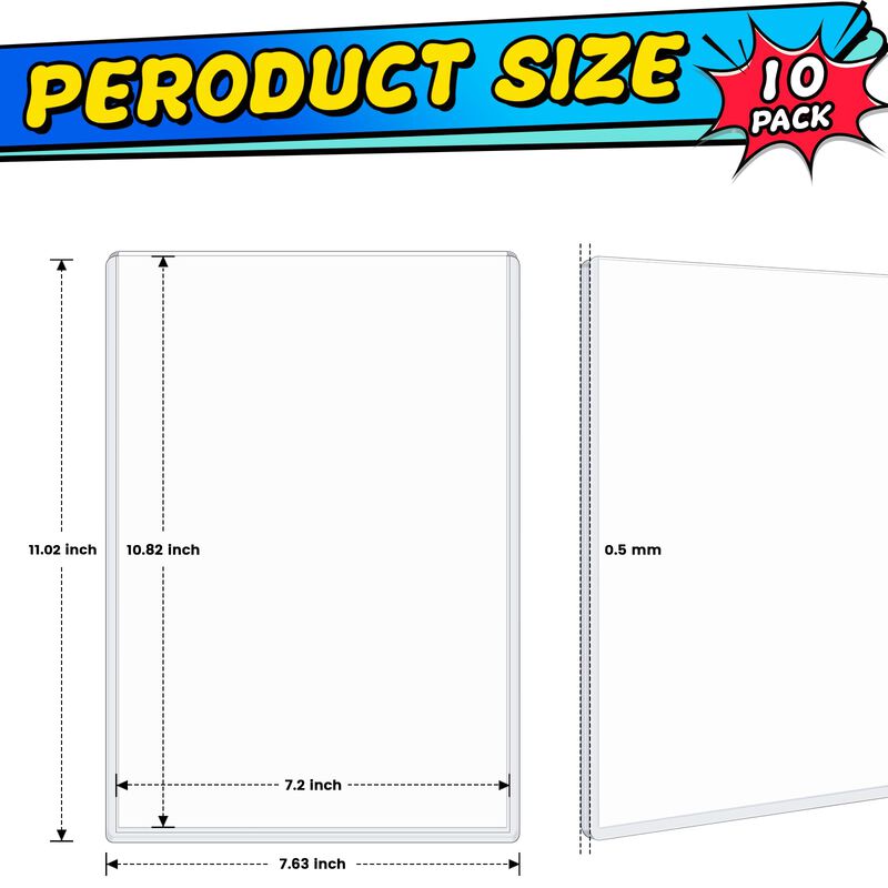 Fundas R&iacute;gidas Para C&oacute;mics Workarc Pack De 10 (... image number null
