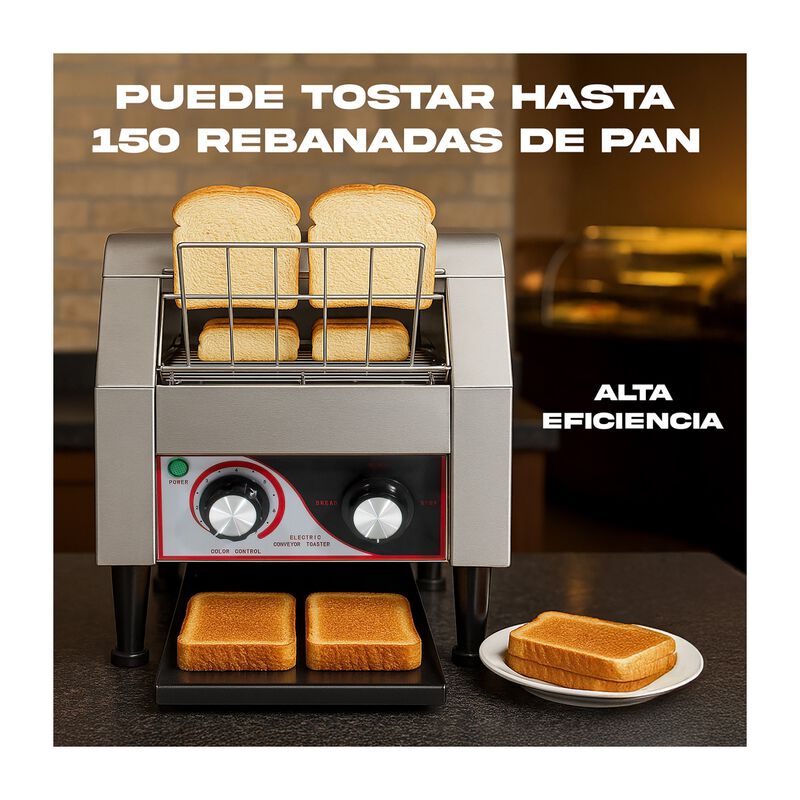 Tostadora Pan El&eacute;ctrica Industrial 150 Rebanada... image number null