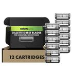 Recambios De Cuchillas De Afeitar Gillette Labs De 12 Unidades Para Barra Exfoliante