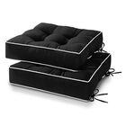 Cojines Para Silla Harborest 48x48x13 Cm Negro, Paquete De 2