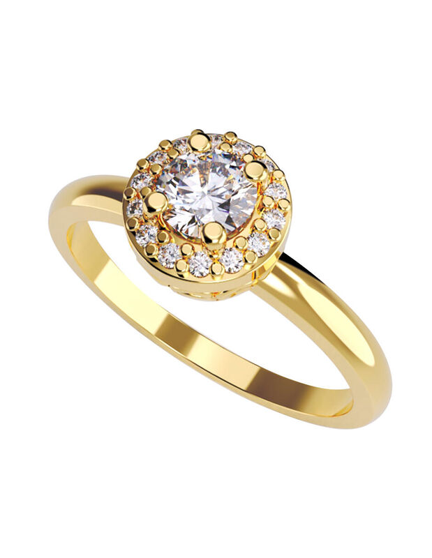 Anillo de Compromiso de 14K con Diamante de Lab... image number null