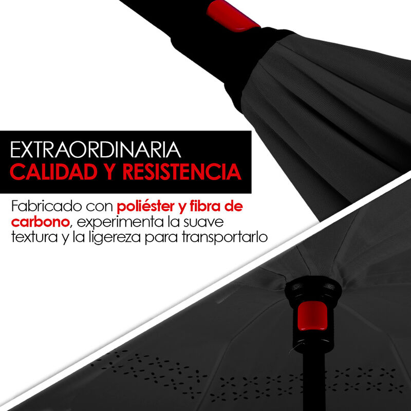 Paraguas Invertido Sombrilla Reversible Resiste... image number null