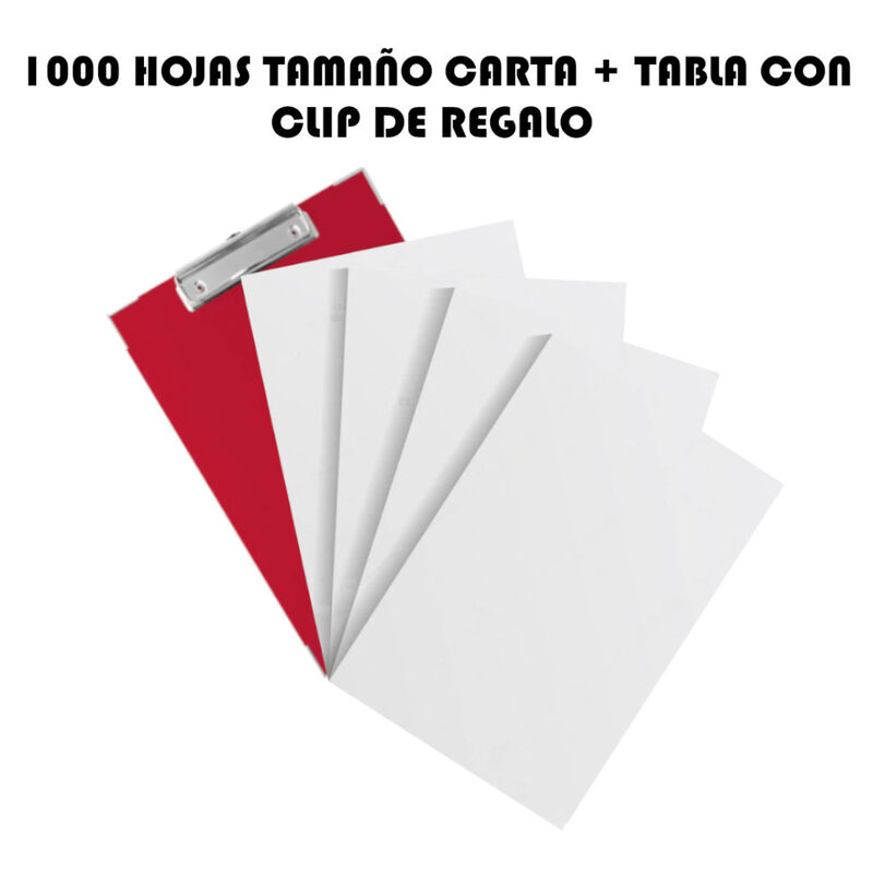 Papel Bond Carta 1000 hojas ECOBOND Blanco con ... image number null