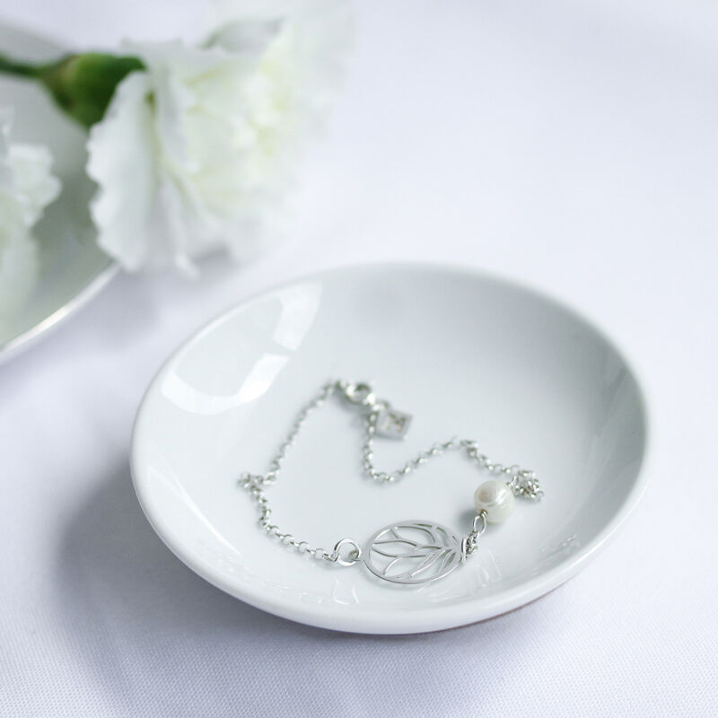 Pulsera amapola con perla plata .925 image number null