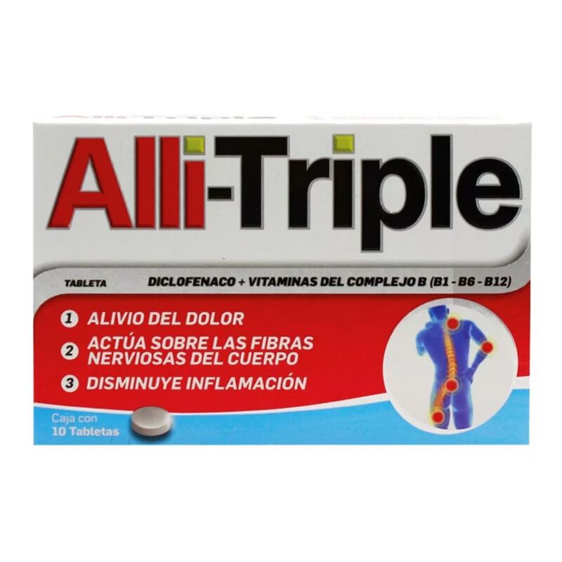 Alli Triple Con 10 Tabletas image number null