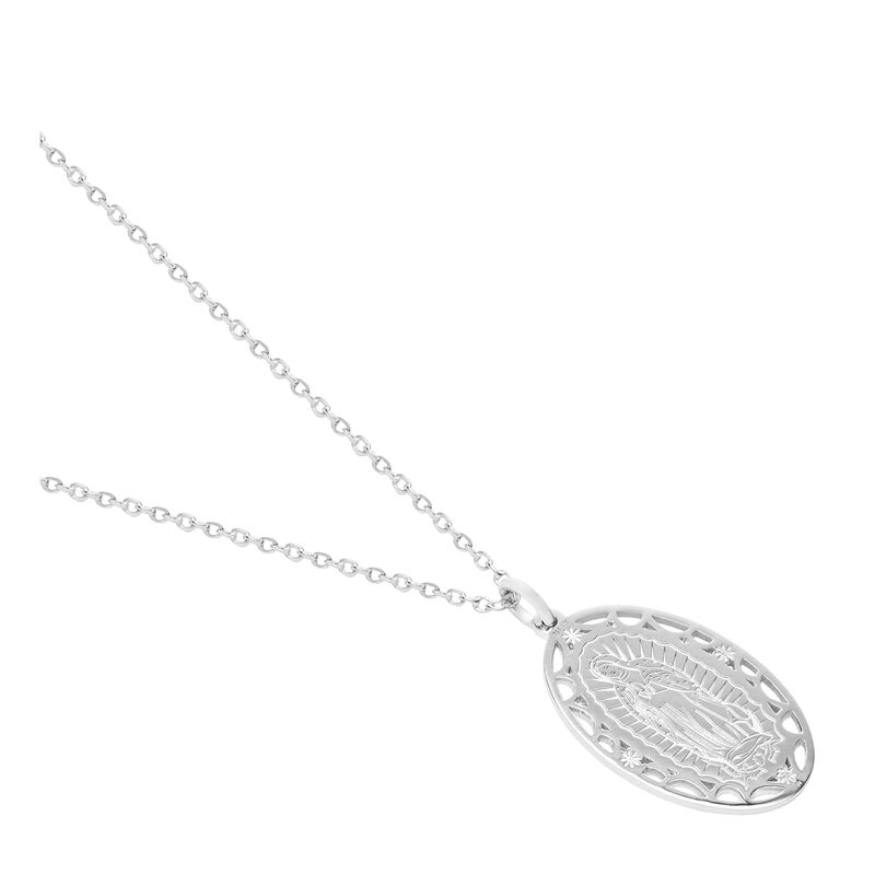 Medalla virgen de Guadalupe de plata con cadena image number null