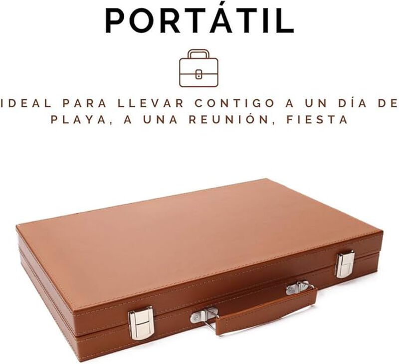 Hanylish Backgammon de Cuero Sintético Profesio... image number null