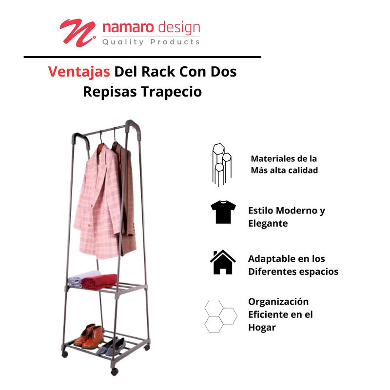 Rack Con Dos Repisas Trapecio Namaro Design image number null
