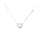 Gargantilla Coraz&oacute;n Bicolor 10k Con Zirconias (sku D) | Bizzarro