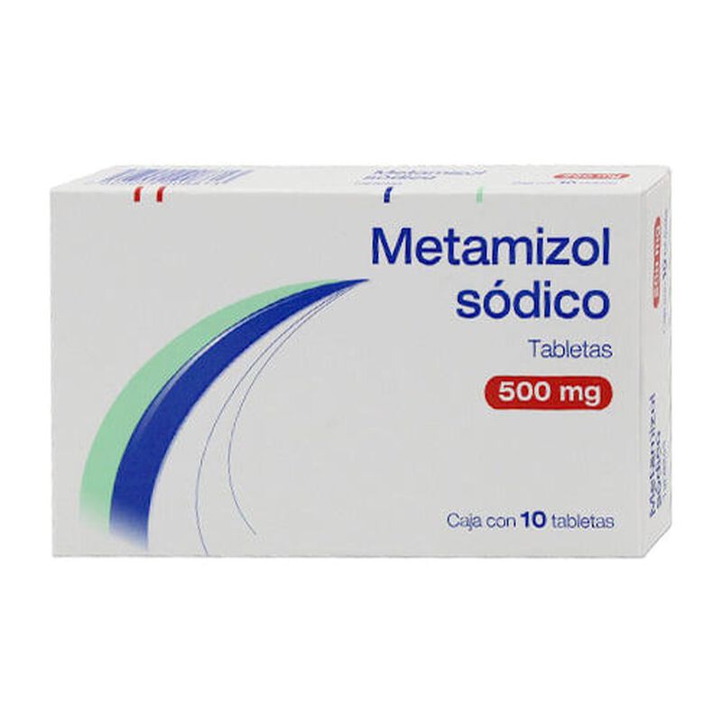 Metamizol s&oacute;dico 500mg caja 10 tabletas image number null