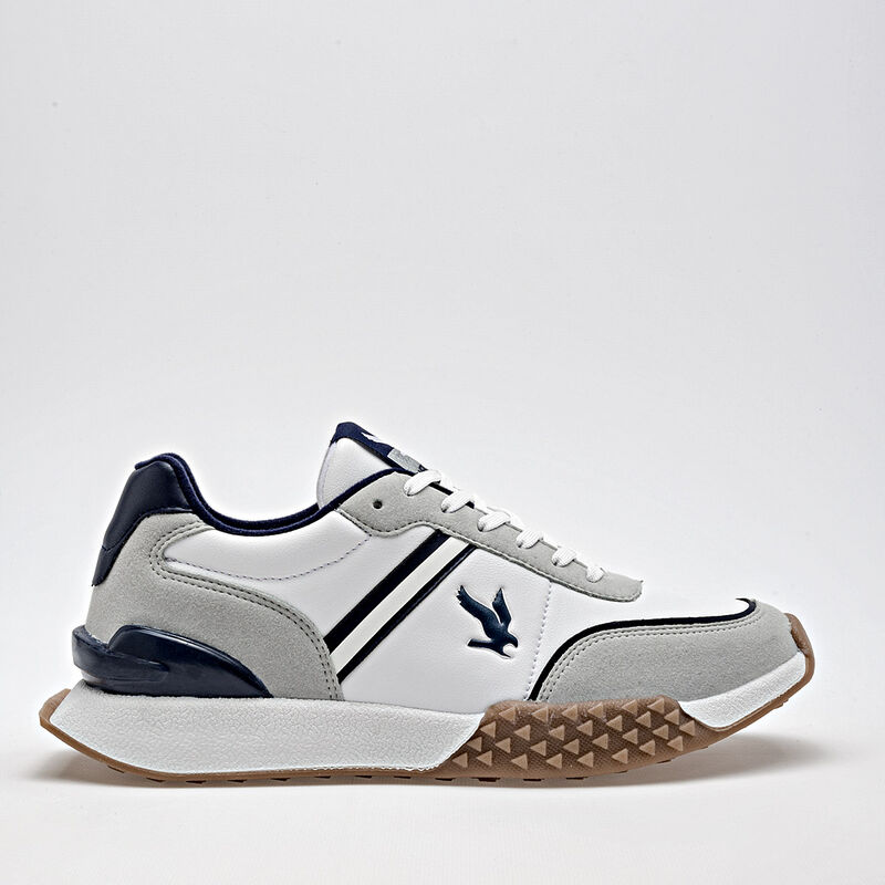 American Fire Tenis Para Hombre Blanco Gris Mar... image number null