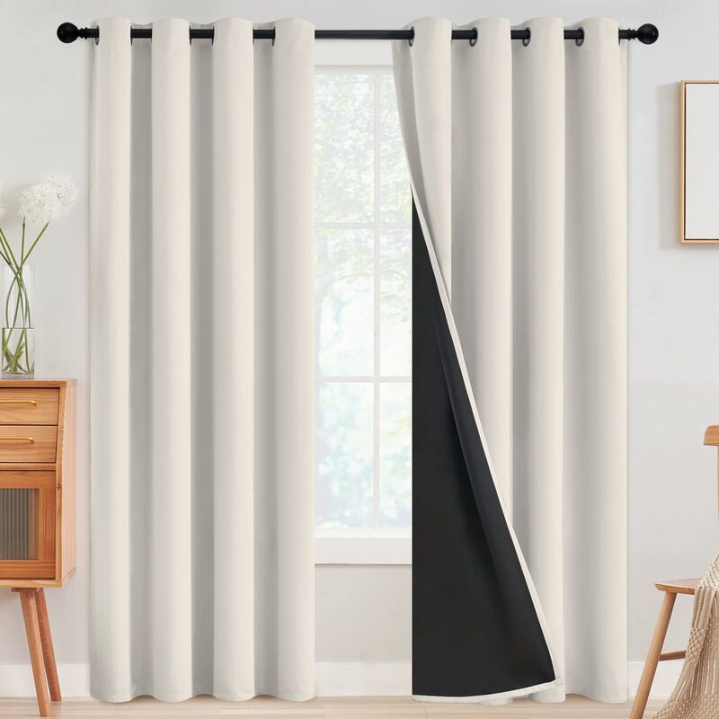 Cortinas Simplehome 229 cm Crema Opacas 2 Panel... image number null