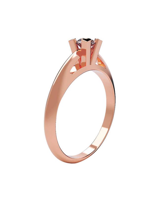 Anillo de Compromiso de 14K con Circonia Talla ... image number null