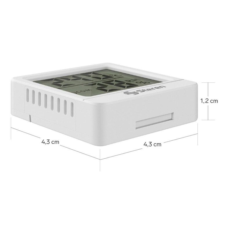 Mini term&oacute;metro digital con sensor de humedad (... image number null