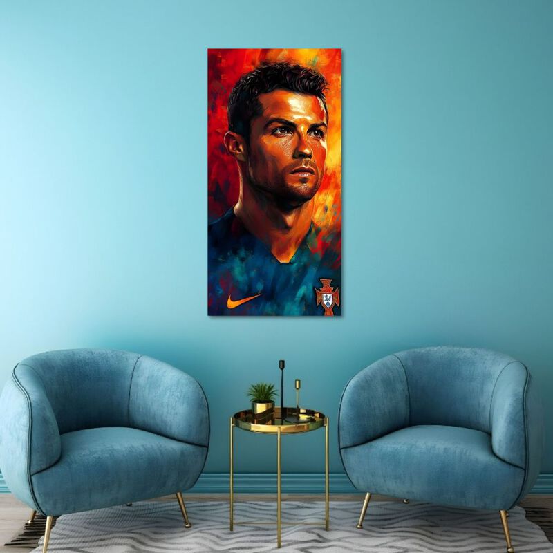 Cuadro Decorativo F&uacute;tbol 40x60cm Ronaldo Impres... image number null