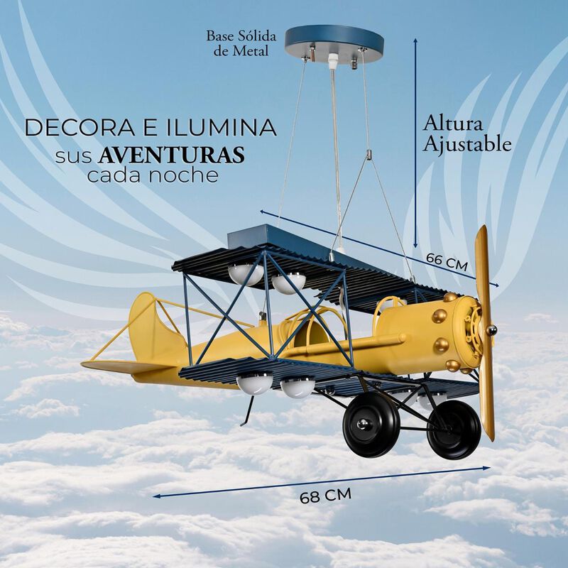 Lámpara De Avioneta Amarillo/Azul image number null