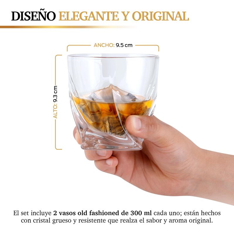 Set de Regalo con Vasos de Vidrio MIXOLOGIC image number null
