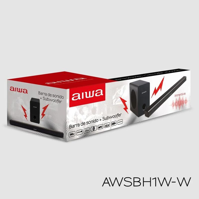 Aiwa Barra De Sonido con Subwoofer AWSBH1W-W Bl... image number null