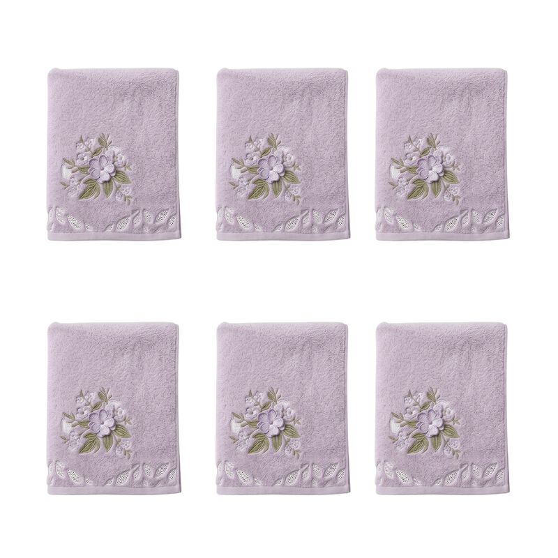 Set De 6 Toallas De Ba&ntilde;o Lilas Premium 70x140 C... image number null