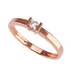 Anillo de Compromiso en Oro Rosa 10K con Circonia -  Talla:6.5/ FJ831-10R-CZ-65