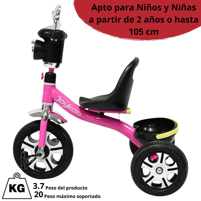 Triciclo para Niños Faro con Luz y Sonido Espej... image number null