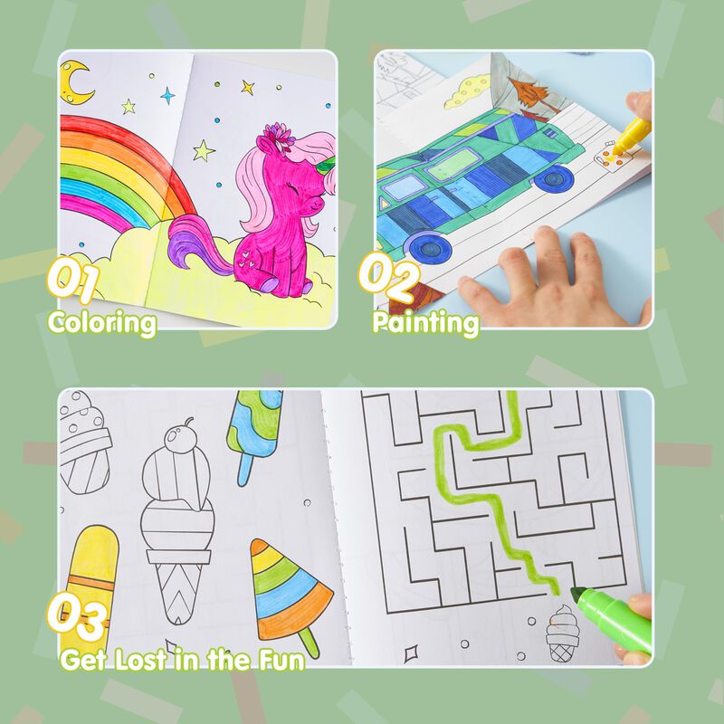 Libros Para Colorear Joyin Mix Para Ni&ntilde;os, 24 U... image number null