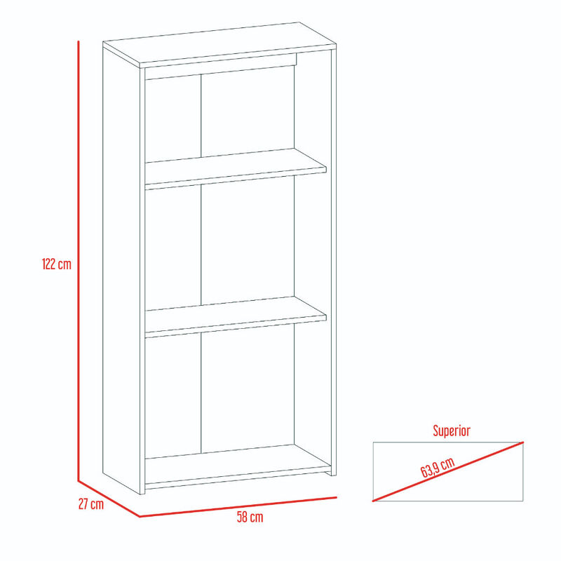 Librero Leroy Café Claro Virtual Muebles image number null